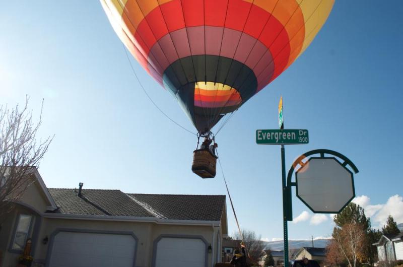 Preparing to land on Evergreen