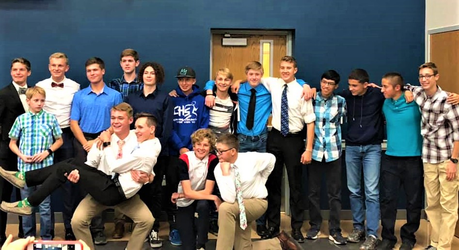 CHS Cross Country team celebrates.