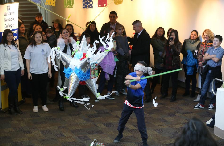 Piñatas are part of the La Posada Celebration at Western Nevada College in Carson City.