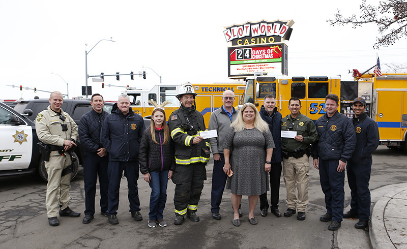 SlotWorld donated $15,000 to the Holiday with a Hero program from its recent event. Photo: Cathleen Allison, Nevada Momentum