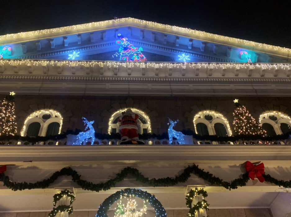 The Nevada State Capitol in lights. Photo by Nevada Governor's Office.