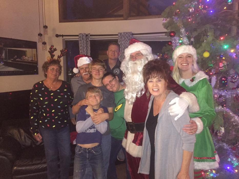 The Parker and Morelli families have participated in the CCSO Reserve Santa program for more than 30 years.