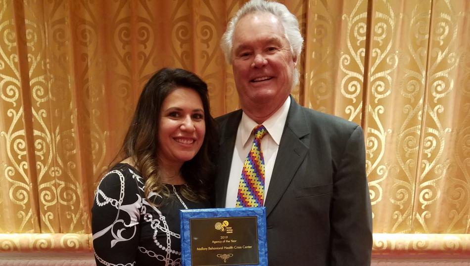 Christina Sapien, Director BHS Services at Carson Tahoe Health, holds Agency of The Year Award on behalf of CTH.
