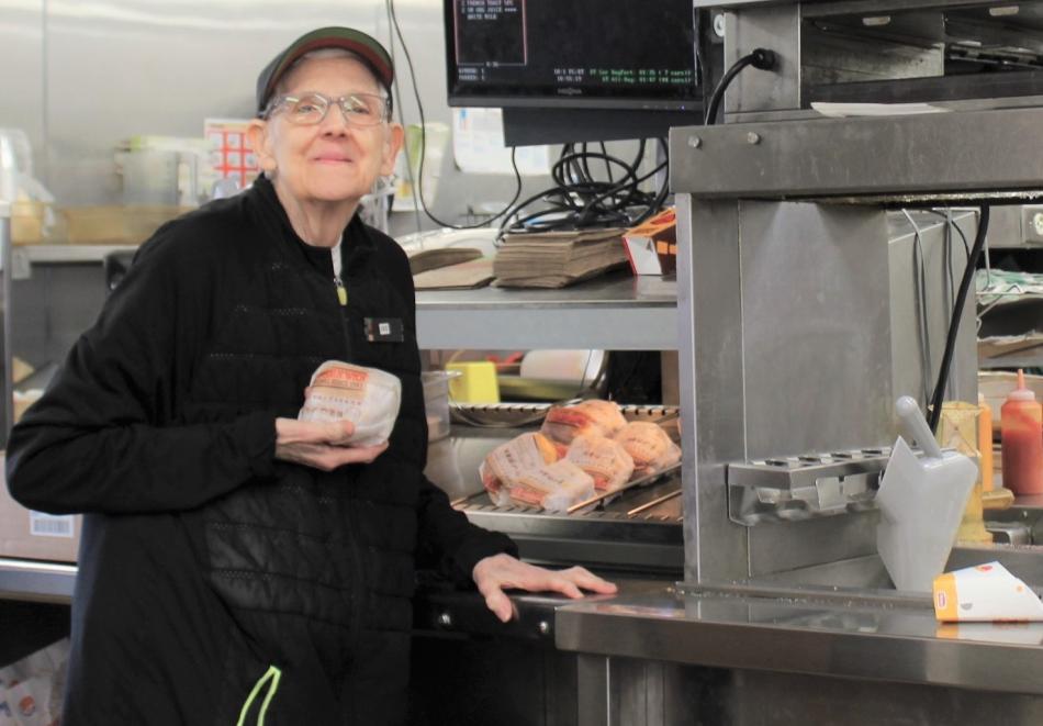 At 81-years old, Dee Smith still works a full-time job at Carson’s Burger King. Photo by Ronni Hannaman