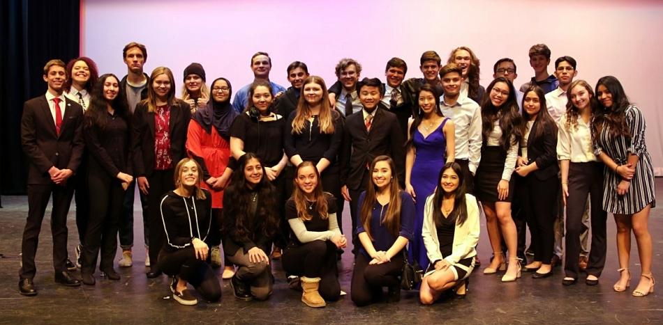 CHS FBLA members who hosted and set up the annual talent show Feb. 12.