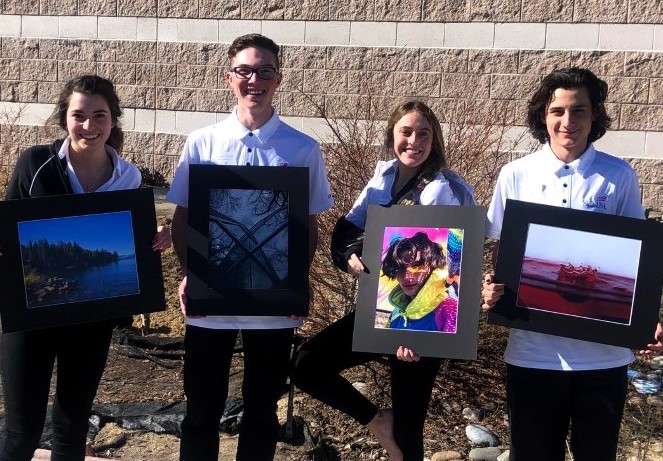 CHS students in the SkillsUSA Group from left to right are Ali Sharp, Trevor Castillo, Kailee Luschar, and Diego Lopez.