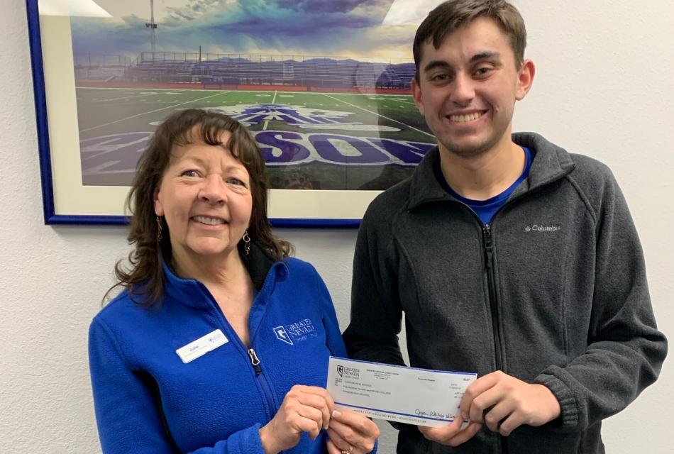 CHS student Bradley Wiggins receives support from GNCU.