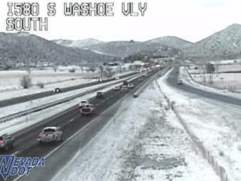 I-580 in Washoe Valley Tuesday morning.