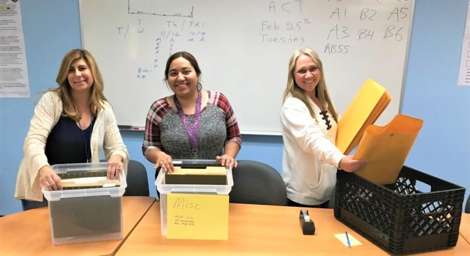 CHS para-professionals organizing all of the copying, sorting, calling, transcribing, and interpreting information.