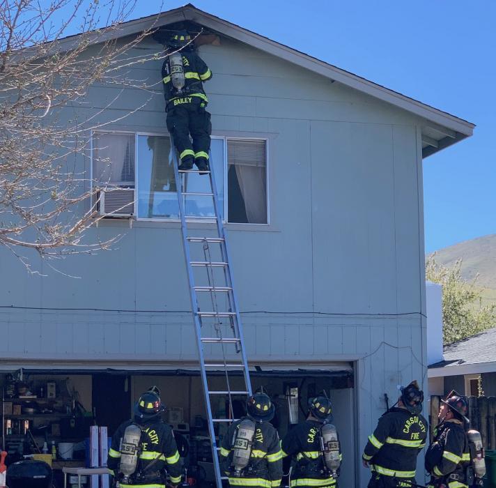 Carson City Fire Department photo of attic fire on Gillis Way. 