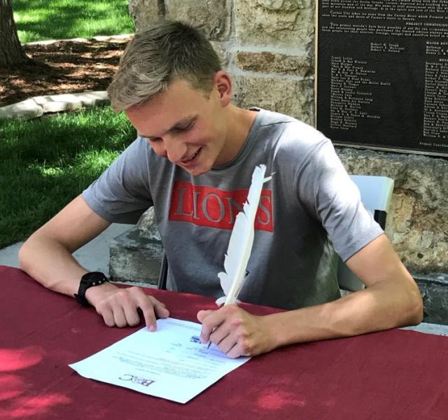 Zach Sever signed a letter of intent to run cross country and track for Bryan College in Dayton, Tenn.