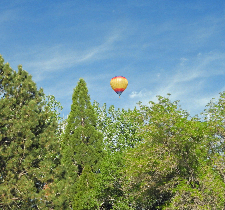 Morning balloon flight across north Carson City