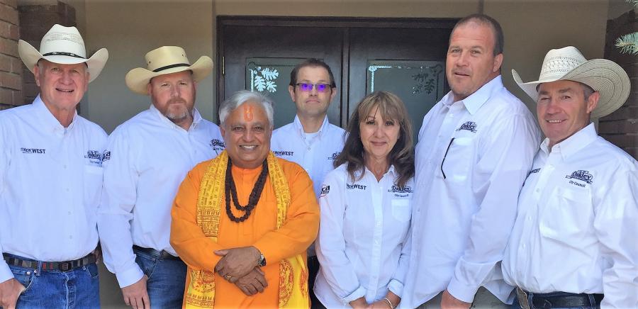 Rajan Zed with Mayor and City Councilors just before reading the opening prayer of Oakley City Council in Utah on June 10, 2019.