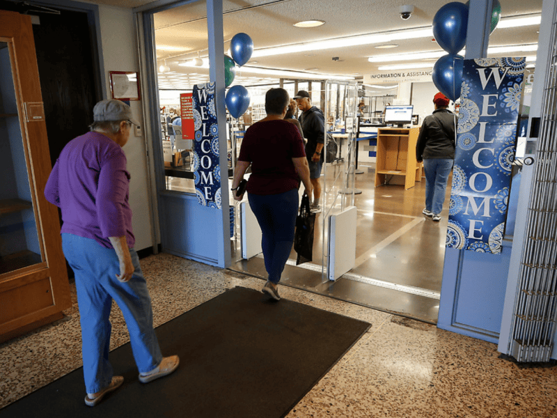 After a 2 1/2 month closure due to covid-19, staff welcomed patrons back to the Carson City Library.