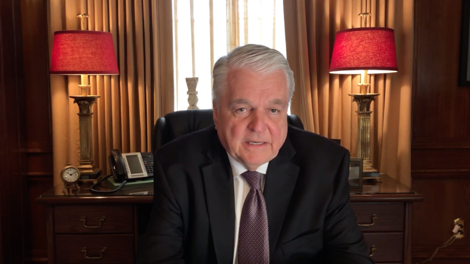 Nevada Gov. Steve Sisolak address state employees by letter and video Thursday.