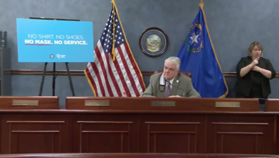 Gov. Sisolak made the announcement during a press conference in Carson City.