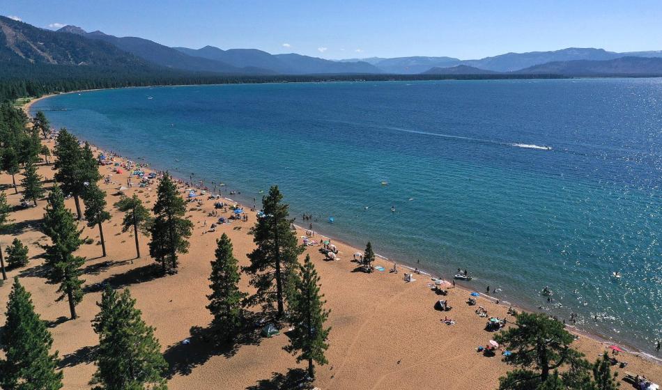 Nevada Beach on Lake Tahoe Nevada’s side. Wikipedia photo