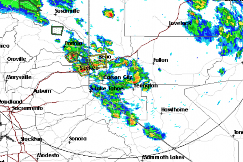 NWS Doppler radar of the region as of 4:15 p.m