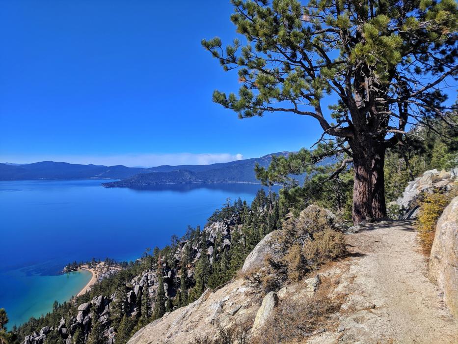 The Flume Trail at Lake Tahoe.