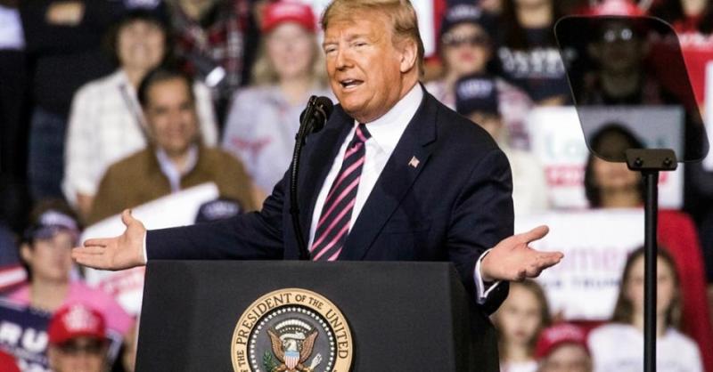 President Donald Trump's speaks at the Las Vegas Convention Center in Feb. 21, 2020. Jeff Scheid, The Nevada Independent