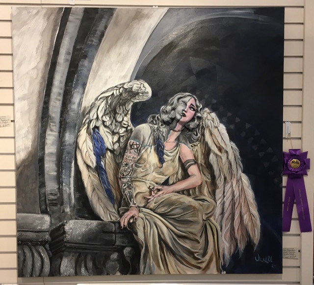 Best of Show:  "The Grounding." Mixed Media by Diana Uzzell