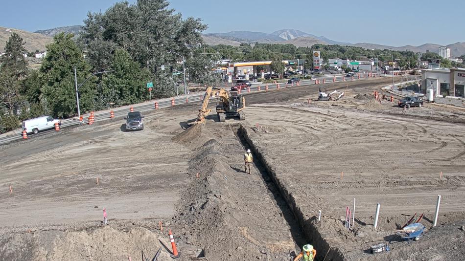 This photo was taken earlier last month of the roundabout project on South Carson Street.
