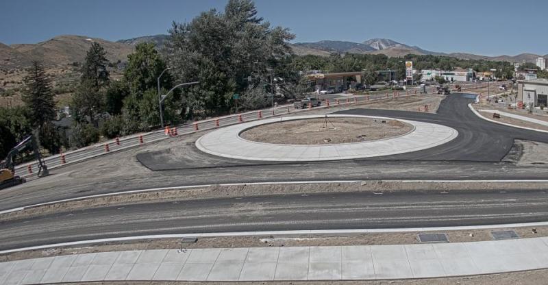 CarsonProud.com recent photo of the South Carson Street roundabout.