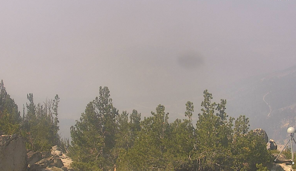 This photo of Slide Mountain was at 10:30 a.m. via alertwildfire.org.