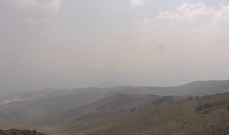 McClellan Peak via Alertwildfire.org cam at 2:40 p.m. Tuesday