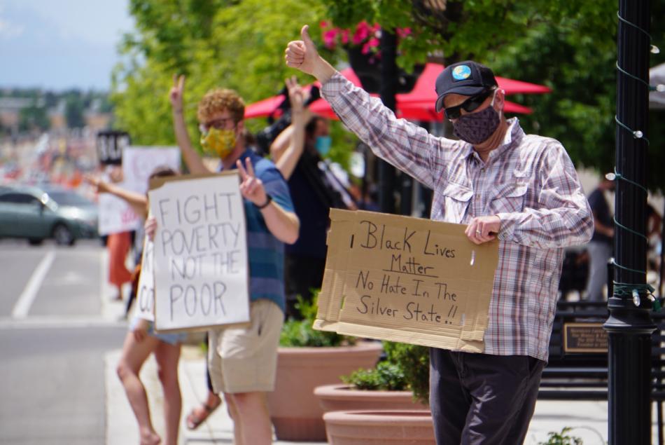 Black Lives Matter protest in front of the Nevada State Legislature June 20, 2020