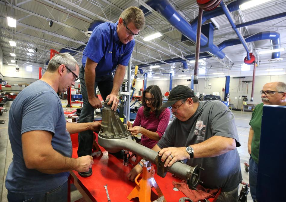 Problem solving strategies are developed while learning about simple machines and industrial systems. Photo courtesy: WNC