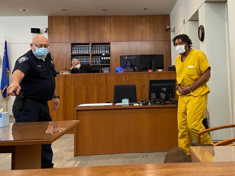 File photo of suspect Kahlil Deshaun Williams at a June 5 preliminary hearing.