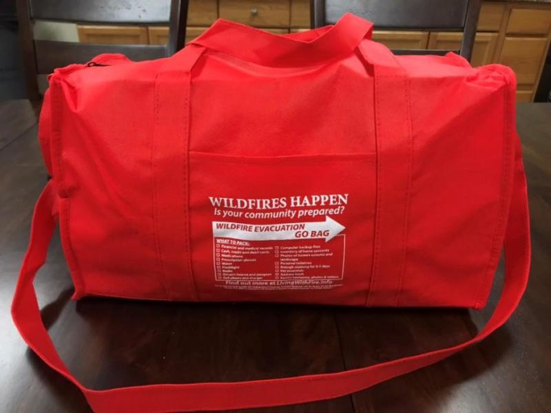 The Sept. 15 session will give tips on how to pre-pack a “go bag” to be more prepared for a wildfire.