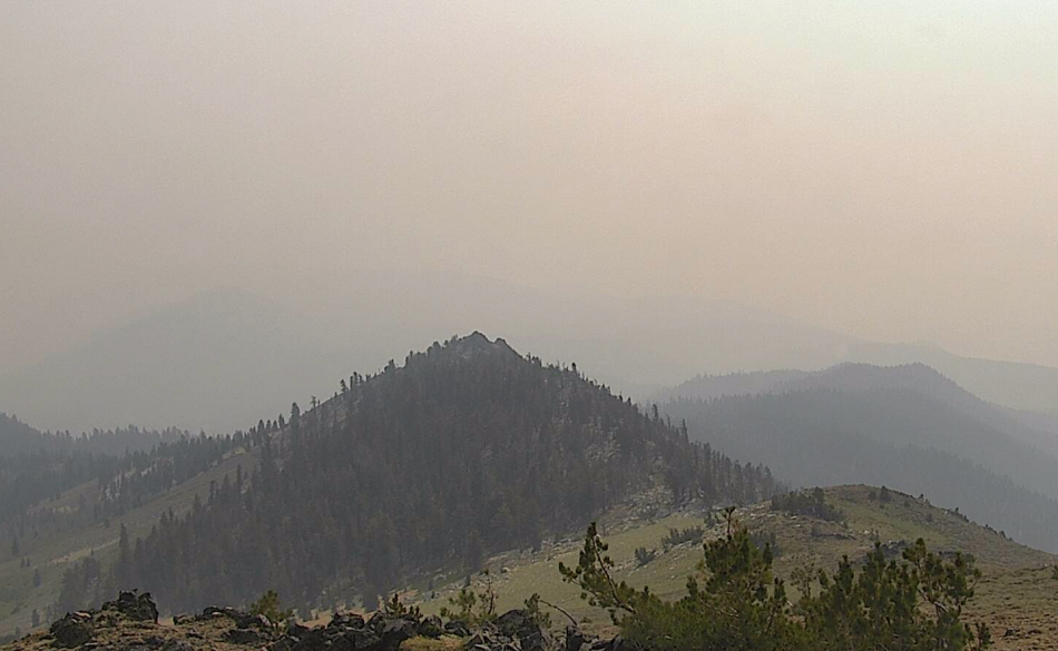 From alertwildfire.org from Snow Valley Peak southwest of Carson City at around 2:40 p.m. Monday