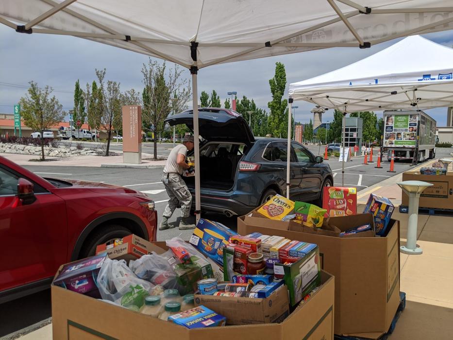 Food distribution courtesy of Food Bank of Northern Nevada.