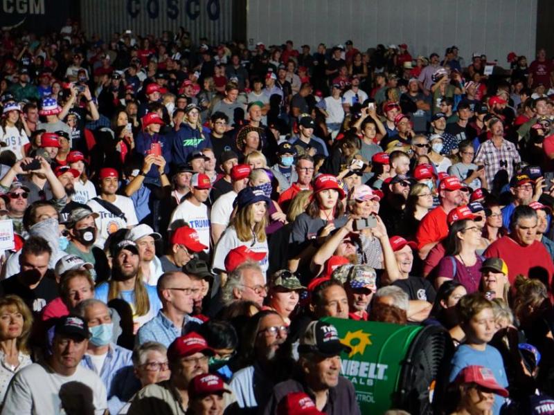 The Minden-Tahoe Airport held a rally for the president in Sept.