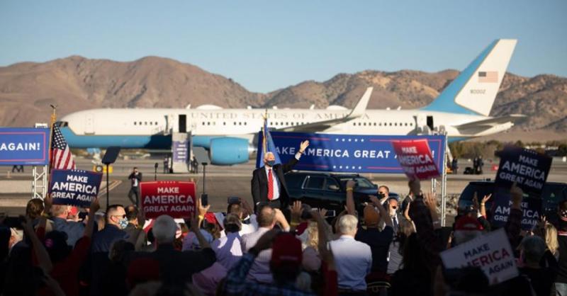 Vice President Mike Pence at a campaign stop, Reno/Tahoe International Airport on Thursday. Trevor Bexon/The Nevada Independent