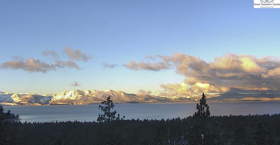 Zephyr Cove at Lake Tahoe this morning via alertwildfire.org