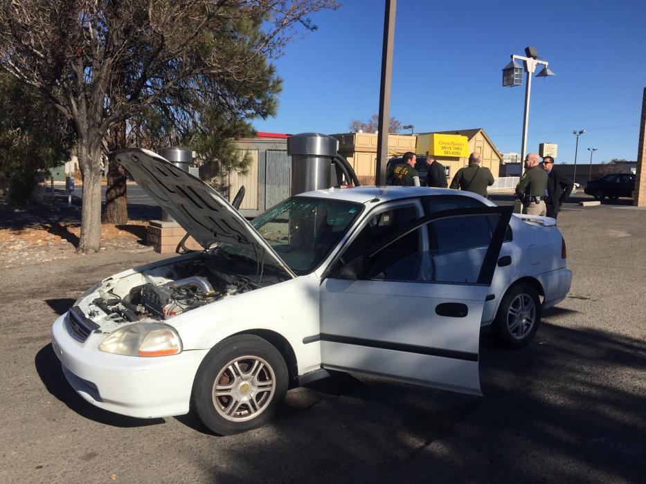 The vehicle believed to be associated with the vandalism spree.