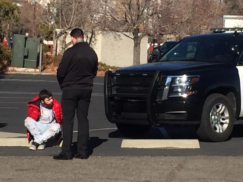 One of the three suspects arrested for suspicion of vandalism.