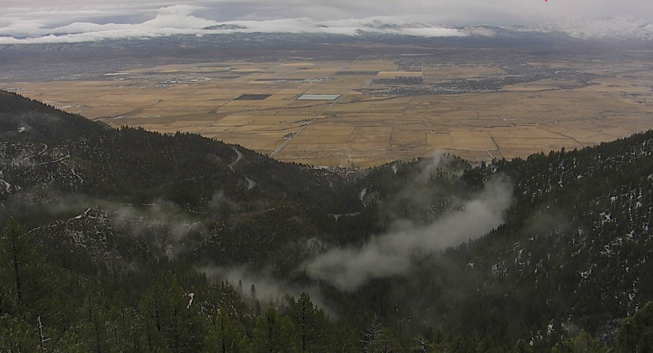From the Ridge Tahoe looking into Carson Valley at around 9:30 a.m.
