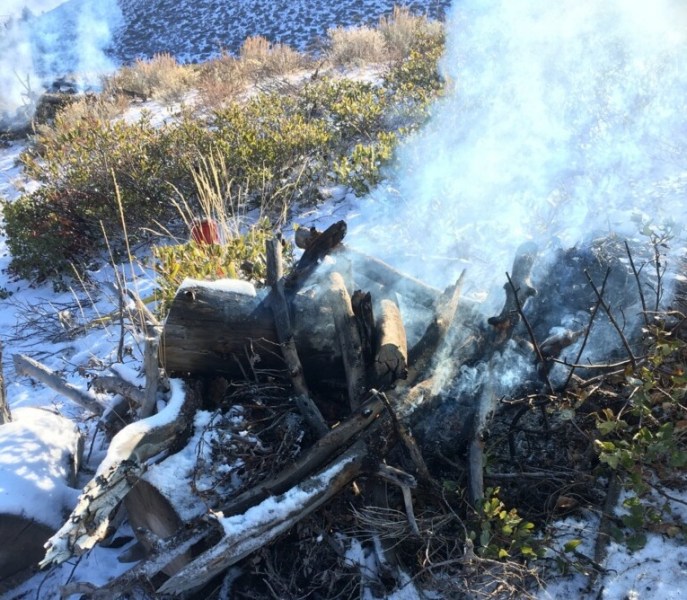 Smoke will be visible.