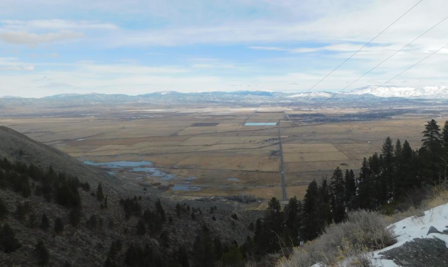 An overlook photo of Washoe Valley