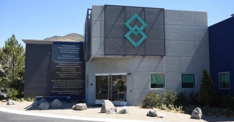 The office building for Blockchains at the Tahoe-Reno Industrial Center.  David Calvert/The Nevada Independent
