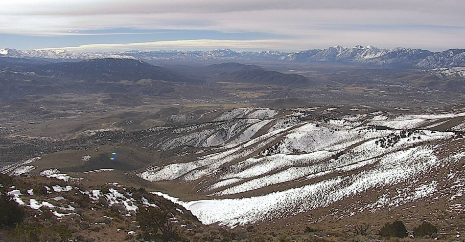 Carson City and Carson Valley from McClellan Peak on Thursday morning via alert wildfire.org