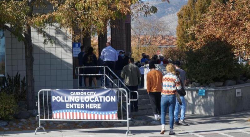 Voters at the Carson City Community Center for the General Election, Nov. 3, 2020. Photo by Kelsey Penrose