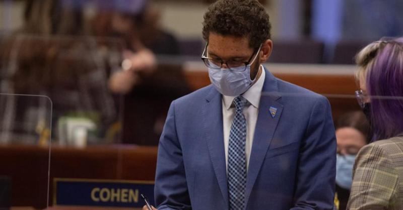 Assemblyman Howard Watts inside the Legislature on Tuesday, March 9, 2021 in Carson City. (David Calvert/The Nevada Independent)