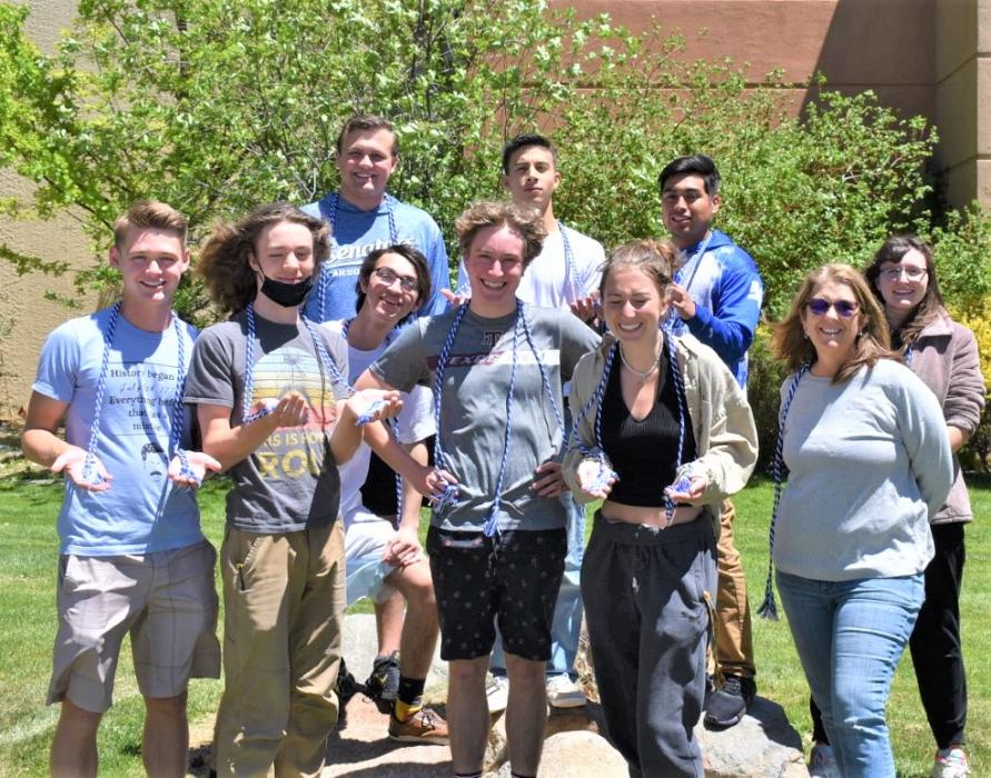 CHS Advanced Placement Capstone students with their adviser Julie Koop.
