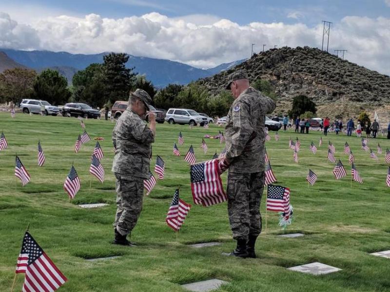 Memorial Day Ceremony at Lone Mountain Cemetery, 2019.