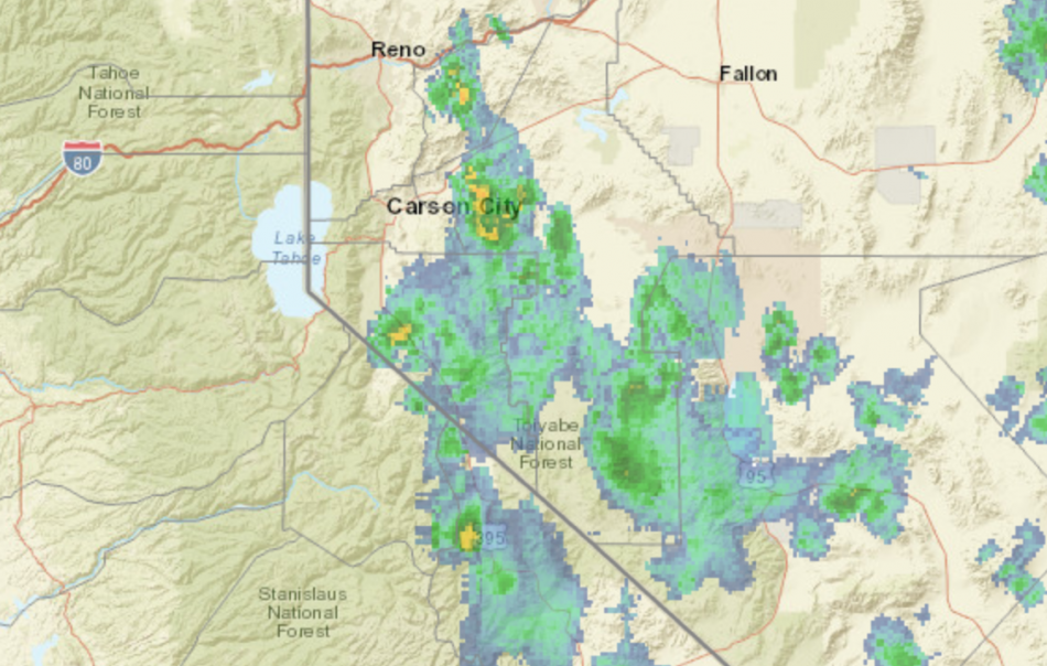 Radar as of around 3:30 p.m. Thursday